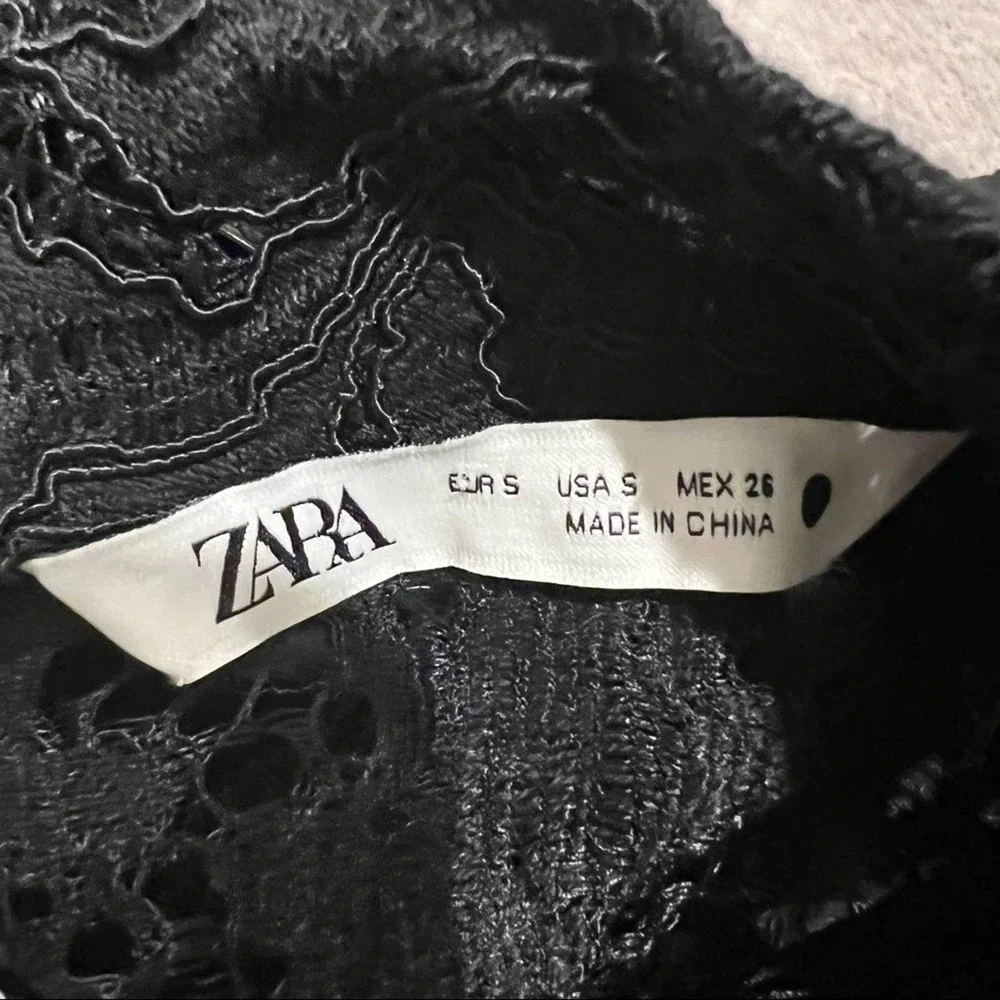 Zara Black Lace Top  Size: Small